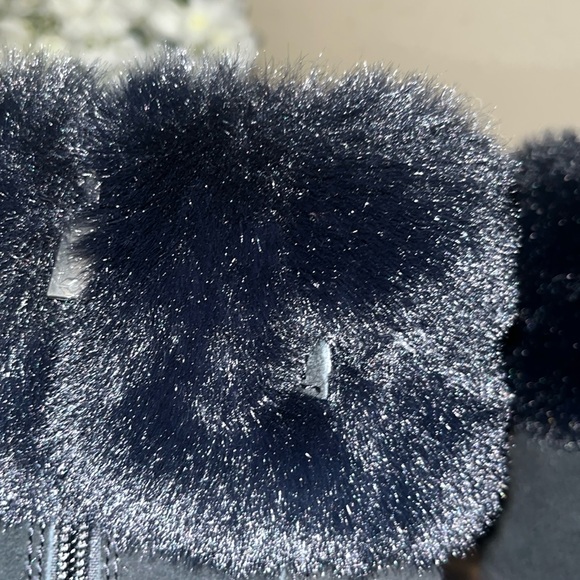 KOOLABURRA ELLADINE BLACK SUEDE FUR WEDGE BOOTS - Picture 16 of 16